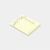 Geschetst bloemontwerp post-it® notes (Schuin)