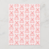 Geschetst Schattige Wavy Bow Lijst Baby shower Adv Informatiekaartje (Achterkant)