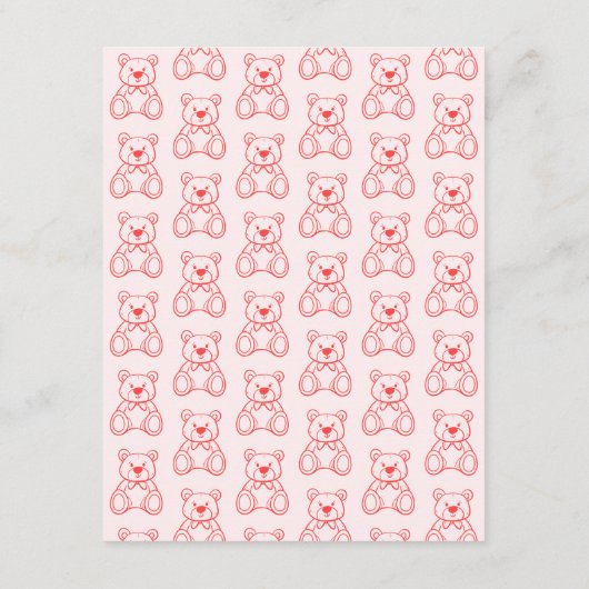 Geschetst Schattige Wavy Bow Lijst Baby shower Adv Informatiekaartje (Achterkant)