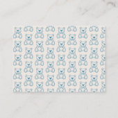 Geschetst Schattige Wavy Bow Lijst Baby shower Informatiekaartje (Achterkant)