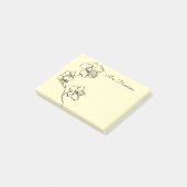 Geschetste bloem post-it® notes (Schuin)