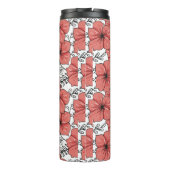 geschetste bloemdruk in heldere kleur thermosbeker (Achterkant)