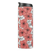 geschetste bloemdruk in heldere kleur thermosbeker (Geroteerd rechts)