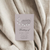 geschetste bloemen bestemming bruiloft kaart