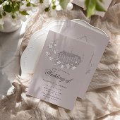  geschetste bloemen bestemming bruiloft kaart