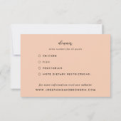 Geschetste Bloemen Bladeren Groene Plant Trouwerij RSVP Kaartje (Achterkant)