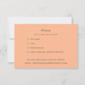 Geschetste bloemen bladeren groenwerk salie bruilo RSVP kaartje (Achterkant)