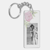 Geschetste bloemen foto sleutelhanger (Voorkant Links)