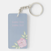 Geschetste bloemen foto sleutelhanger (achterkant)
