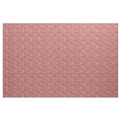 Geschetste bloemen op rood stof (Yard (91,4 cm))