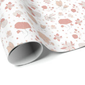 Geschetste bloemen op wit cadeaupapier (Rol Hoek)