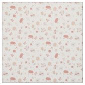 Geschetste bloemen op wit stof (Swatch)