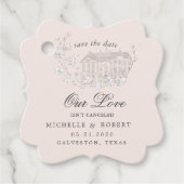  geschetste bloempastel bewaar de datum bedankjes labels (Voorkant)