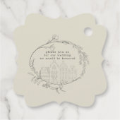  geschetste bloempastel bewaar de datum bedankjes labels (Achterkant)