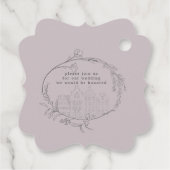  geschetste bloempastel bewaar de datum bedankjes labels (Achterkant)