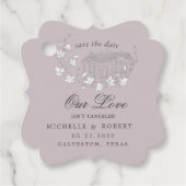  geschetste bloempastel bewaar de datum bedankjes labels (Voorkant)