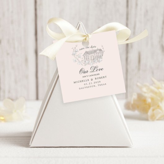  geschetste bloempastel bewaar de datum bedankjes labels