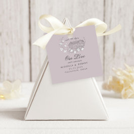  geschetste bloempastel bewaar de datum bedankjes labels