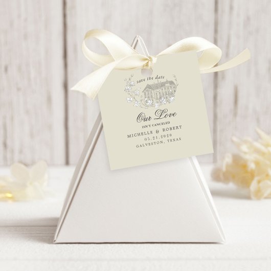  geschetste bloempastel bewaar de datum bedankjes labels