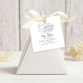  geschetste bloempastel bewaar de datum bedankjes labels