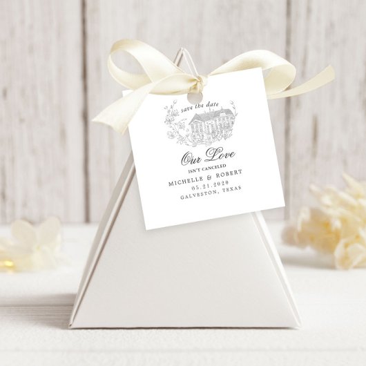  geschetste bloempastel bewaar de datum bedankjes labels