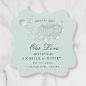  geschetste bloempastel bewaar de datum bedankjes labels (Voorkant)