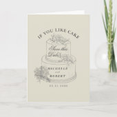  geschetste bruiloft taart foto opslaan van de dat kaart (Voorkant)