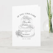  geschetste bruiloft taart foto opslaan van de dat kaart (Voorkant)