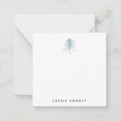 Geschetste dennen mini persoonlijk vakantiebord notitiekaartje (Voorkant)