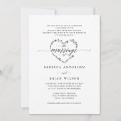 Geschetste hart kalligrafie romantische foto bruil kaart (Achterkant)