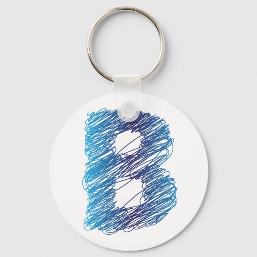 Geschetste Letter B Sleutelhanger (Voorkant)