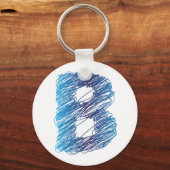 Geschetste Letter B Sleutelhanger (Voorkant)