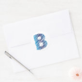 Geschetste Letter B Stickers (Envelop)
