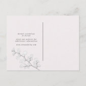 Geschetste Modern Floral Save The Date Briefkaart (Achterkant)