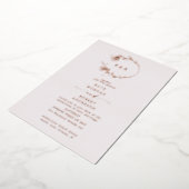 Geschetste Modern Floral Wedding Folie Uitnodiging (Gedraaid)