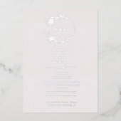 Geschetste Modern Floral Wedding Folie Uitnodiging (Voorkant)