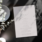 Geschetste Modern Floral Wedding Folie Uitnodiging