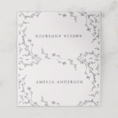 Geschetste Moderne Bloemen Trouwplaats Kaart Plaatskaartje (Buitenkant ongevouwen)