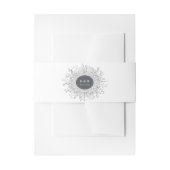 Geschetste moderne bloemenkrans bruiloft uitnodigingen wikkel (Voorkant Voorbeeld)