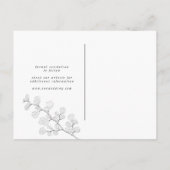 Geschetste moderne bloemige Save The Date-ansichtk Briefkaart (Achterkant)