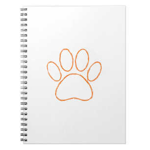 Geschetste puppy pootafdruk notitieboek
