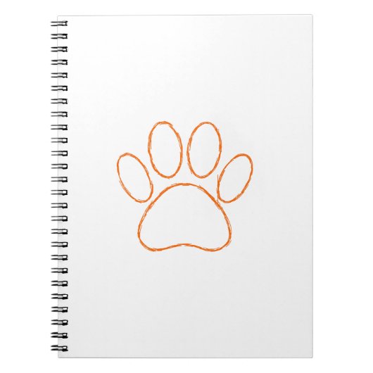 Geschetste puppy pootafdruk notitieboek (Voorkant)