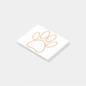 Geschetste puppy pootafdruk post-it® notes (Schuin)