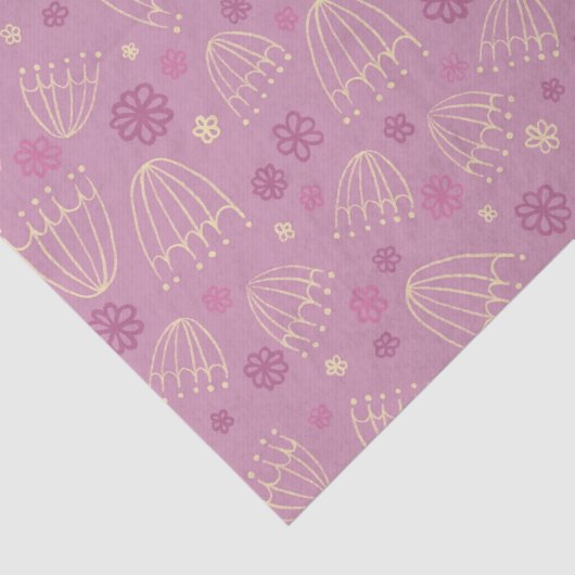 Geschetste Queen Anne-kant bloemen tissuepapier (Detail)