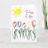 Geschetste tulp-Denkt Kaart (Voorkant)