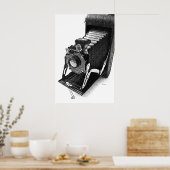 Geschetste Vintage Camerakunstprint Poster (Keuken)