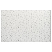 Geschetste wilde bloemen op wit stof (Fat Quarter)