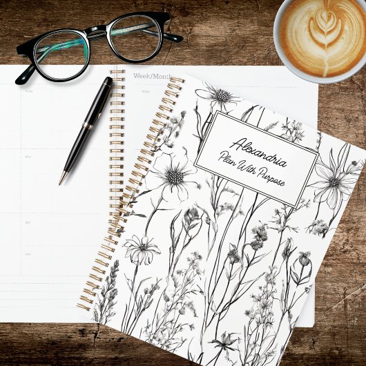 Geschetste Wilde Bloemen Planner