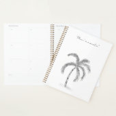 Geschetste zwart-wit klassieke ronde sticker planner (Display)