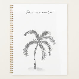 Geschetste zwart-wit klassieke ronde sticker planner